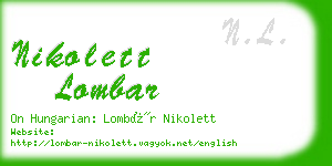 nikolett lombar business card